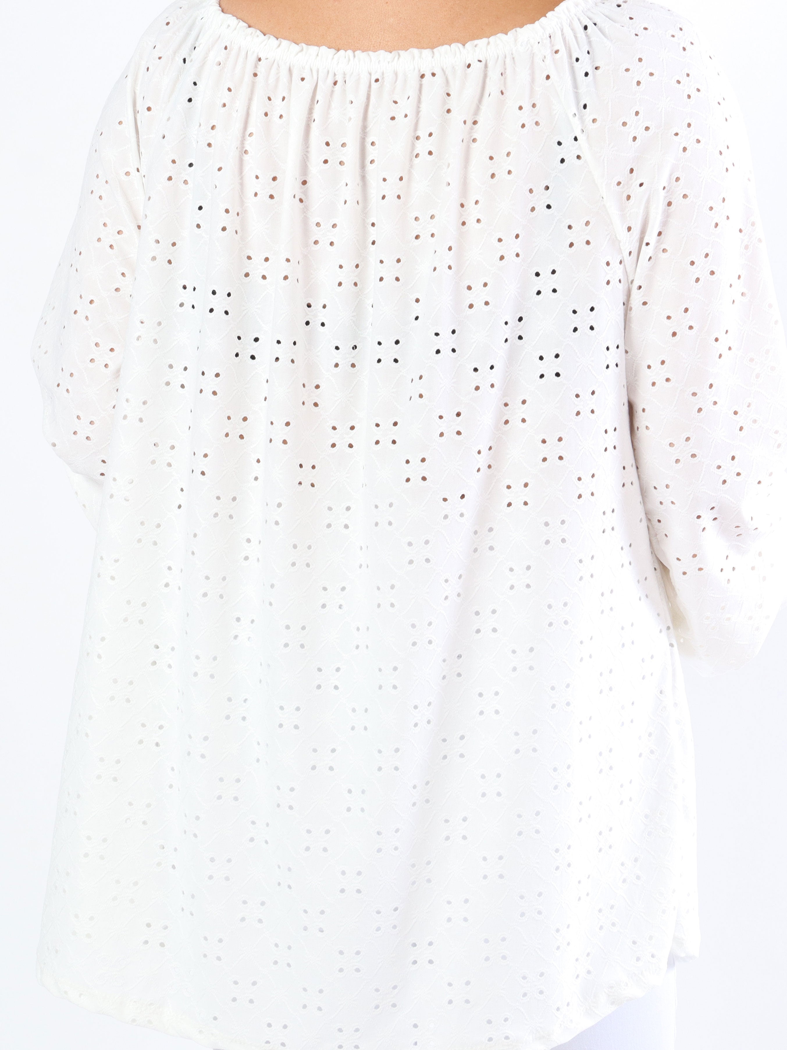 Mimi - Söt mjuk plus size tunika med broderier